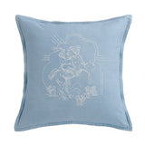 Desert Bronc Rider Denim Embroidery Pillow Pillow
