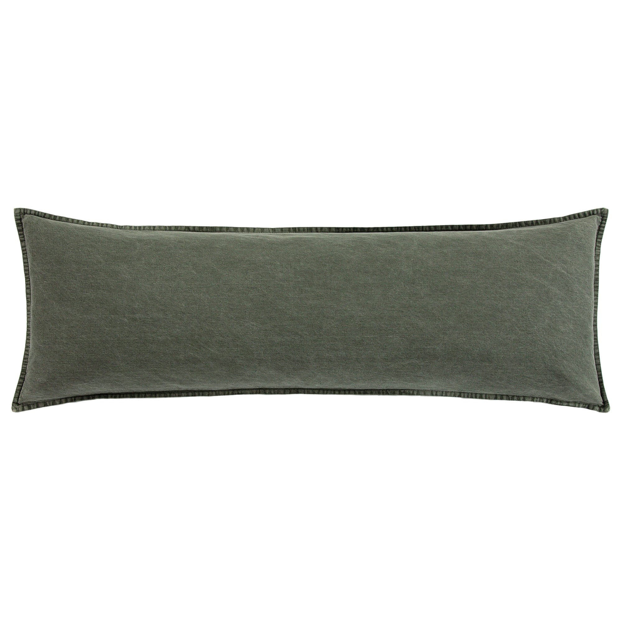 Stonewashed Cotton Canvas Long Lumbar Pillow Duffle Bag Pillow