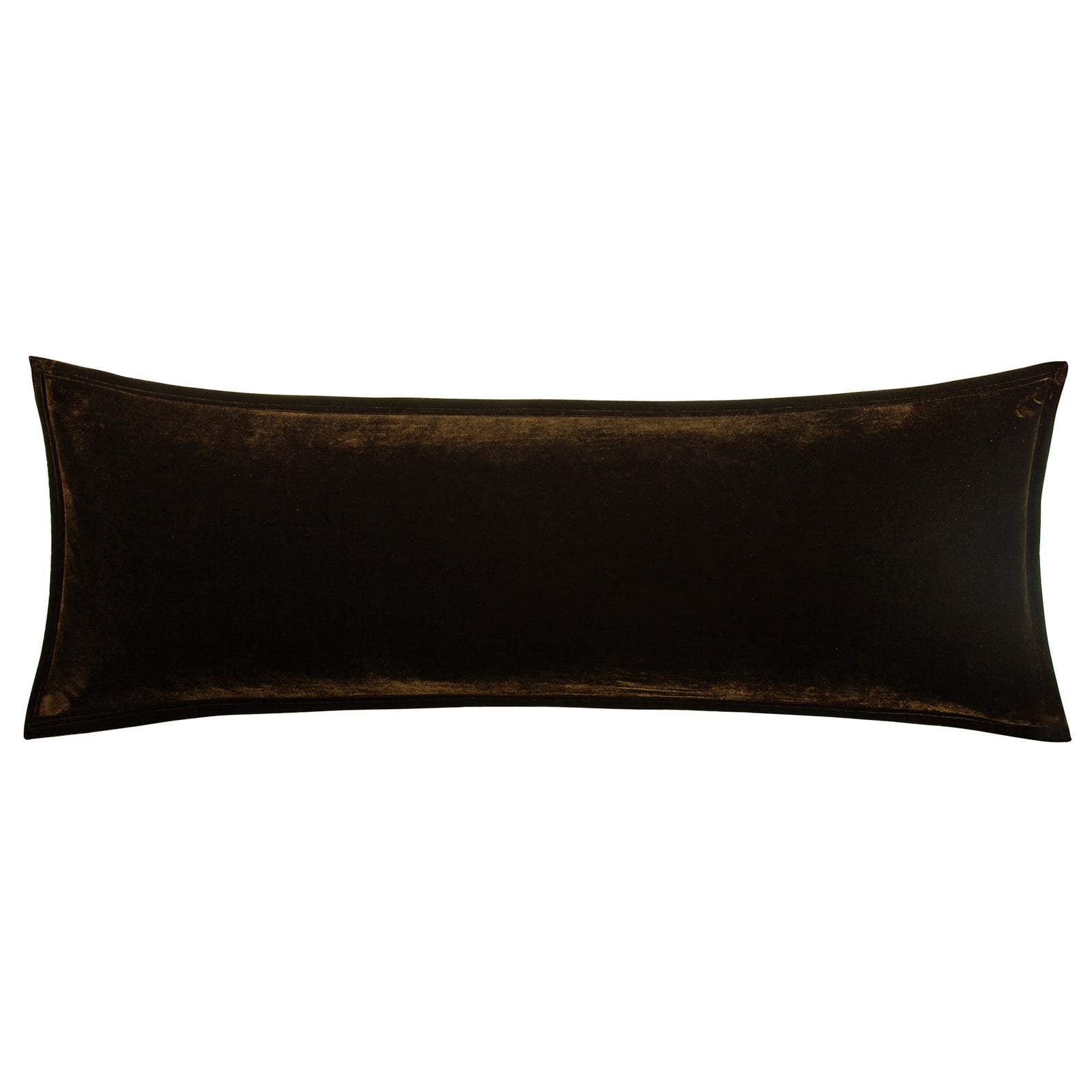 Stella Faux Silk Velvet Long Lumbar Pillow Espresso Pillow