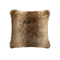 Faux Fur Wolf Throw Pillow Pillow