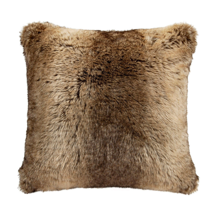 Faux Wolf Fur Oversized Throw Pillow Pillow