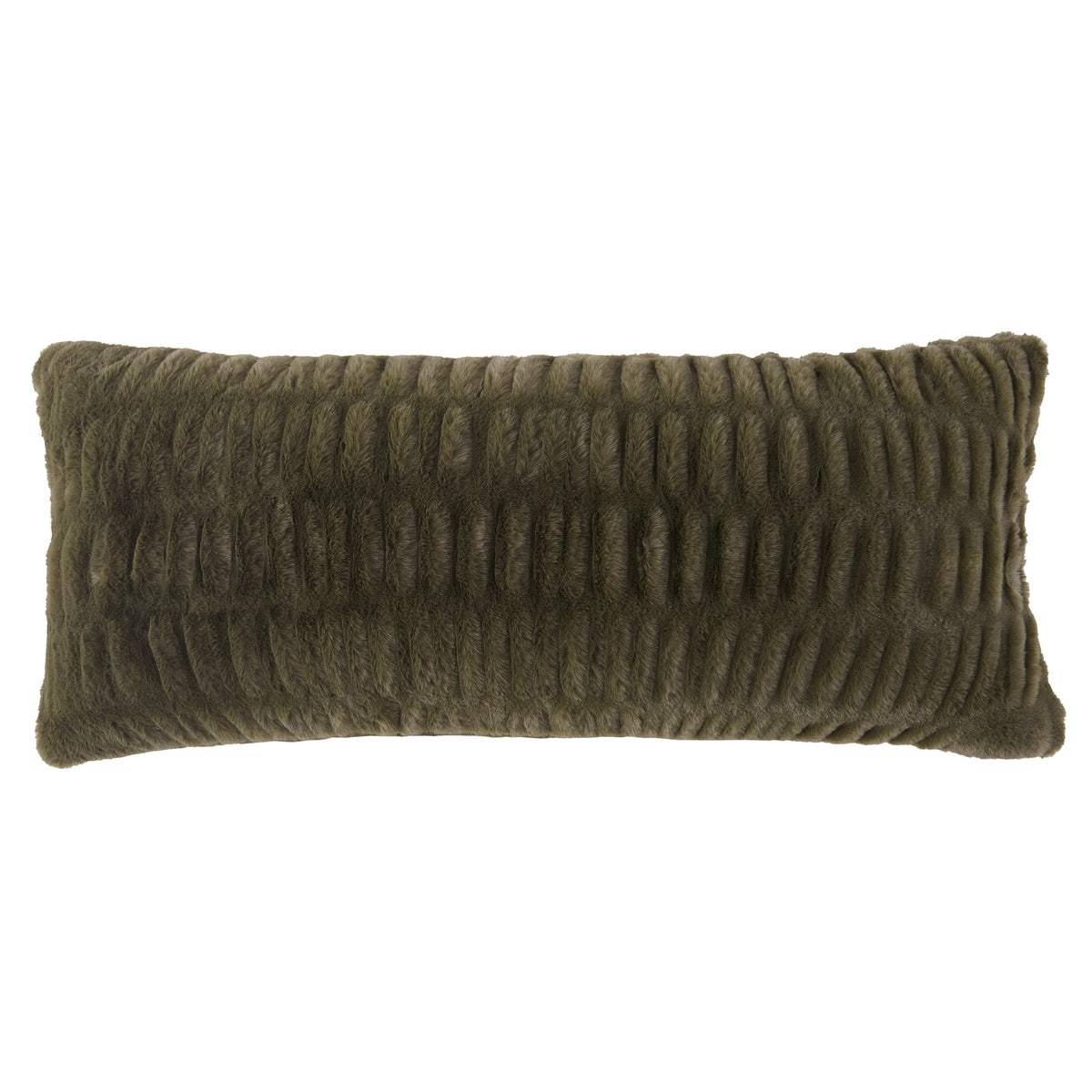Ruched Rabbit Lumbar Pillow Fern Green Pillow