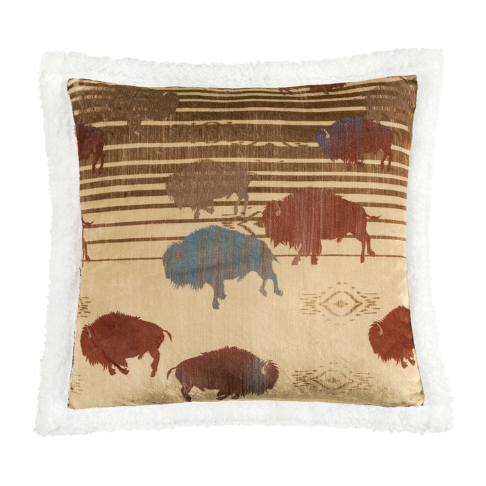 Home on the Range Campfire Sherpa Pillow Pillow
