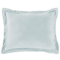 Stella Faux Silk Velvet Flanged Dutch Euro Pillow Icy Blue Pillow