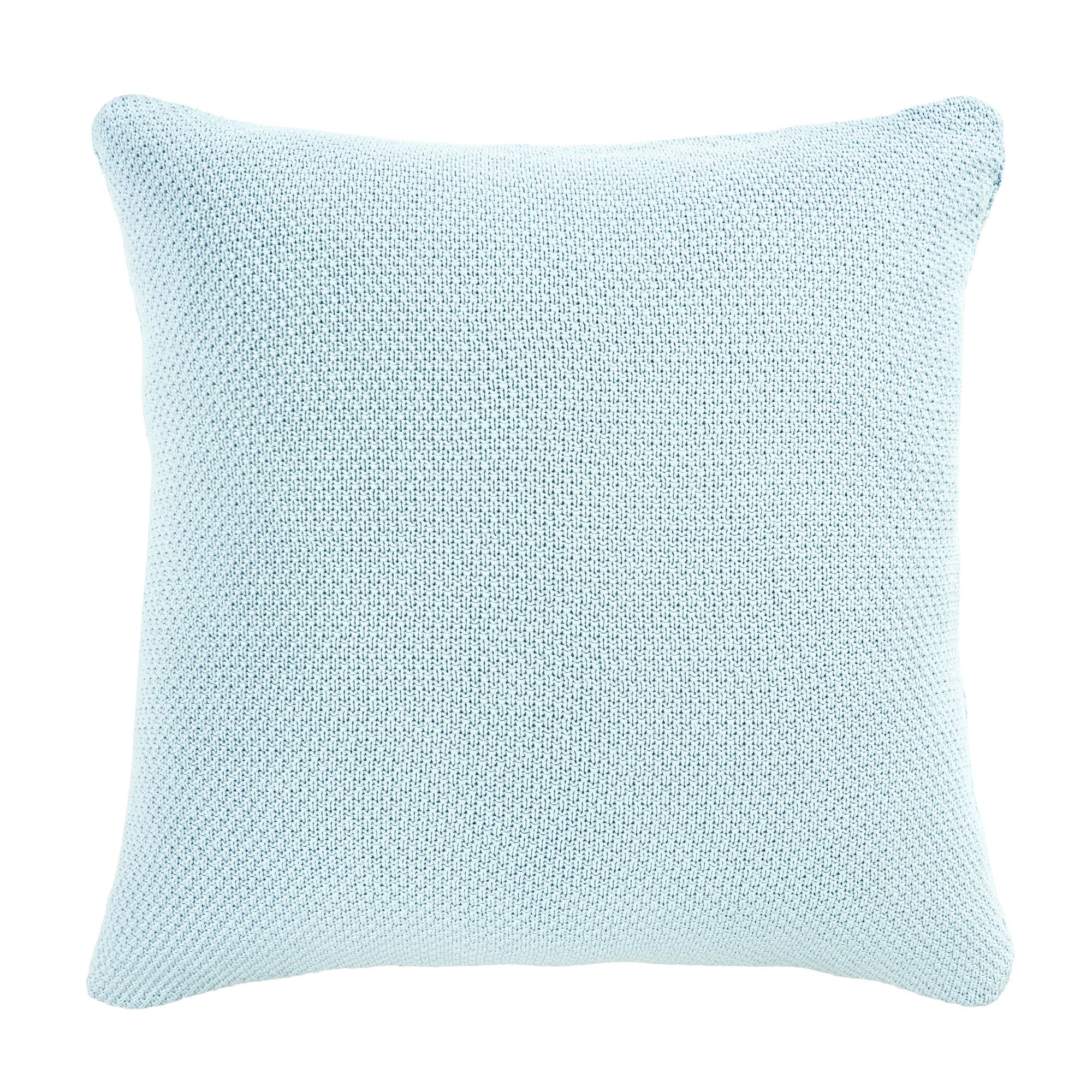 Cotton Knit Euro Pillow Light Blue Pillow
