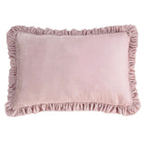 Stella Faux Silk Velvet Ruffled Dutch Euro Pillow Lilac Pillow