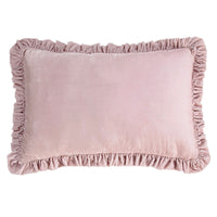 Stella Faux Silk Velvet Ruffled Dutch Euro Pillow Lilac Pillow