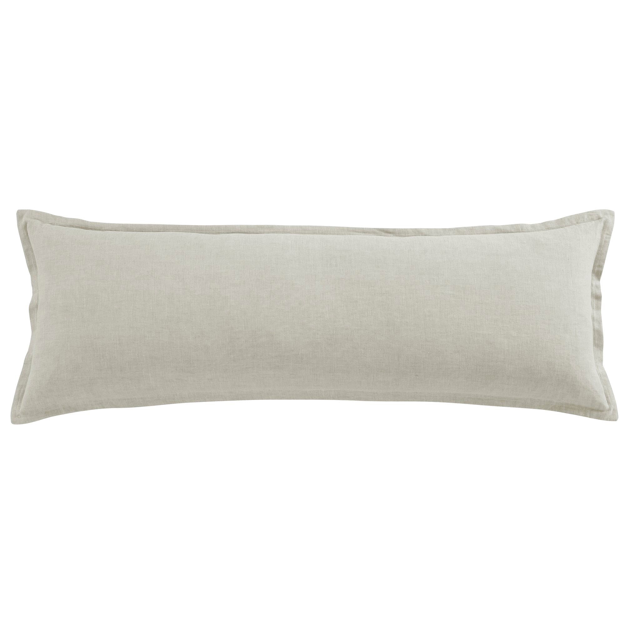 100% European Flax Linen Long Lumbar Pillow Natural Pillow