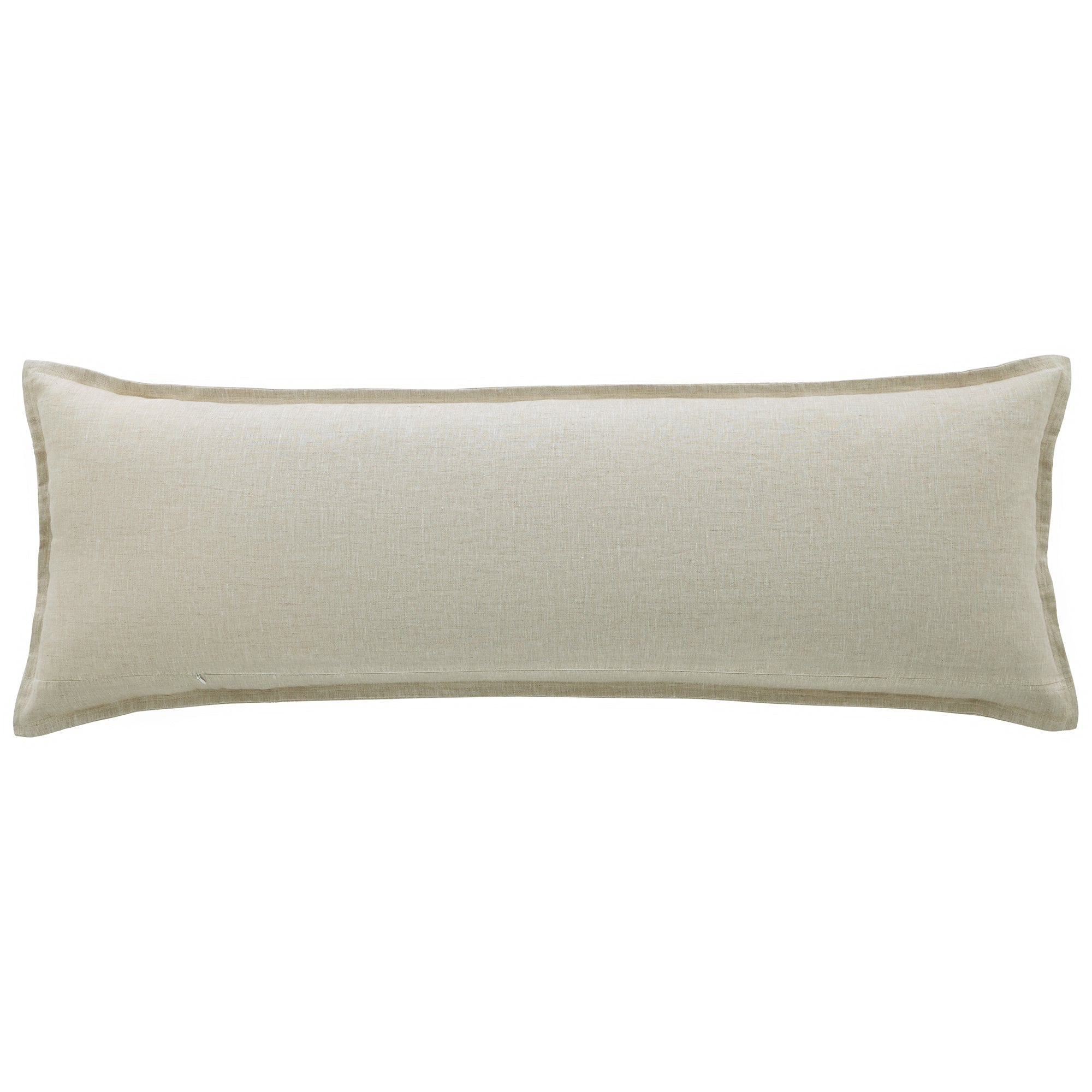 100% French Flax Linen Long Lumbar Pillow Natural Pillow