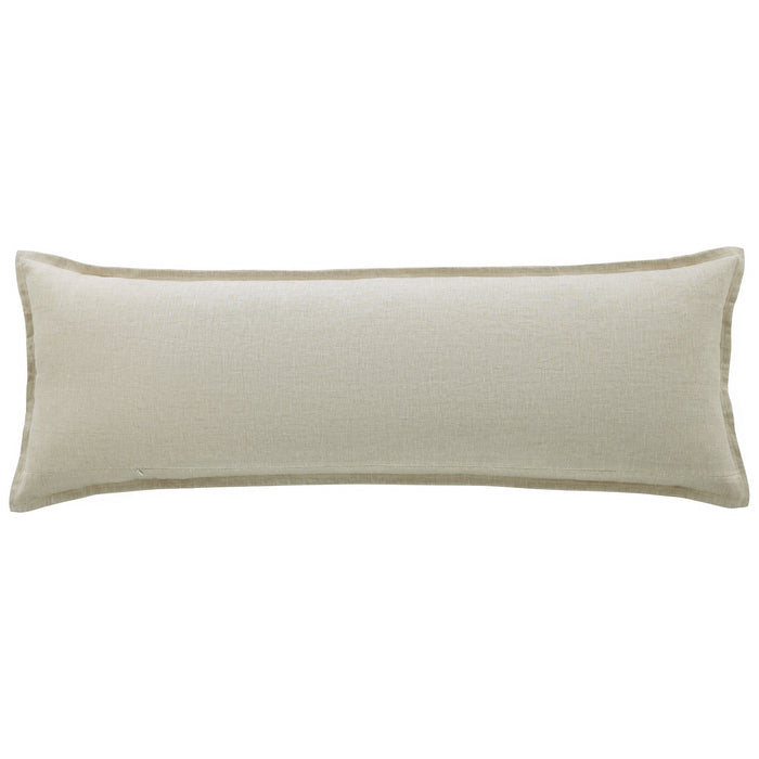 100% French Flax Linen Long Lumbar Pillow Natural Pillow