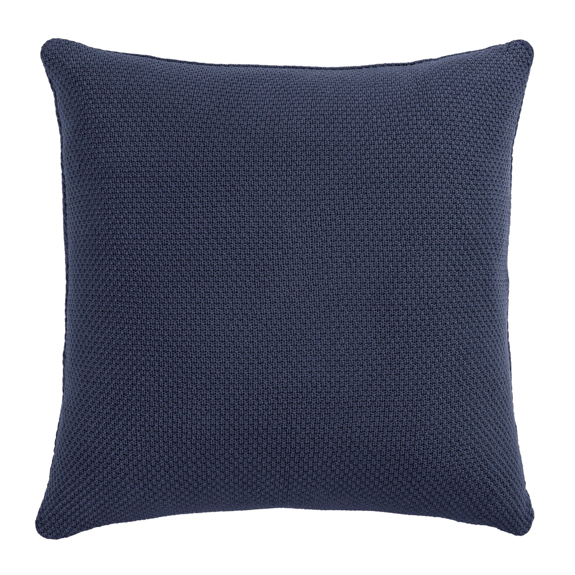 Cotton Knit Euro Pillow Navy Pillow