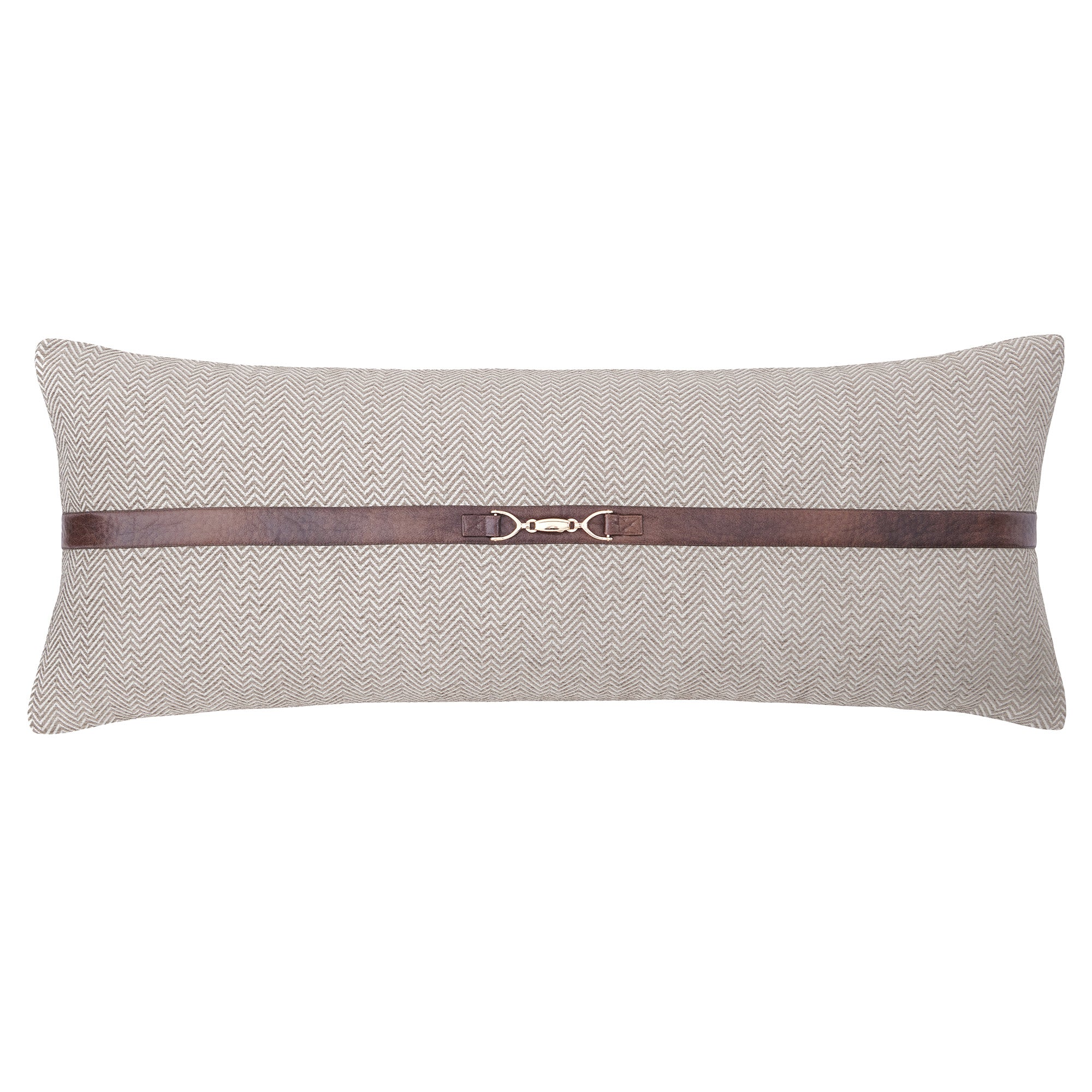 Herringbone Buckle Detailed Lumbar Pillow Sand Pillow