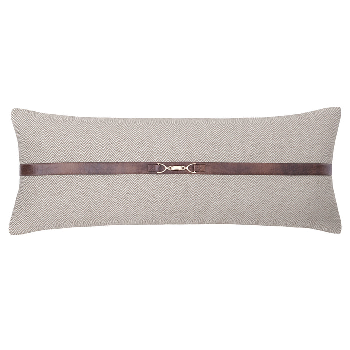 Herringbone Buckle Detailed Lumbar Pillow Sand Pillow