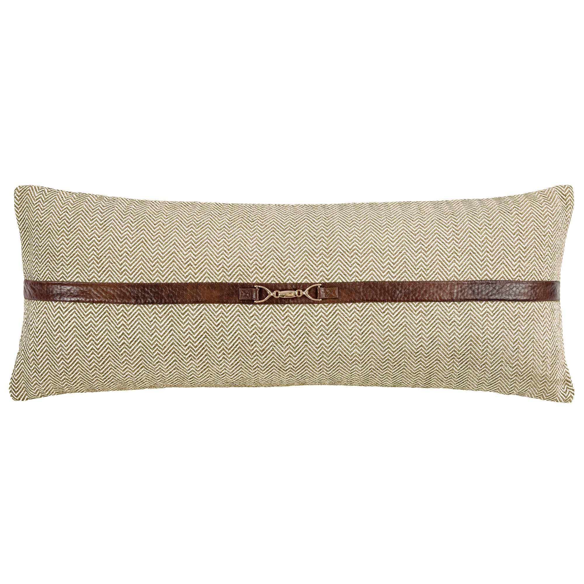 Herringbone Buckle Detailed Lumbar Pillow Sand Pillow