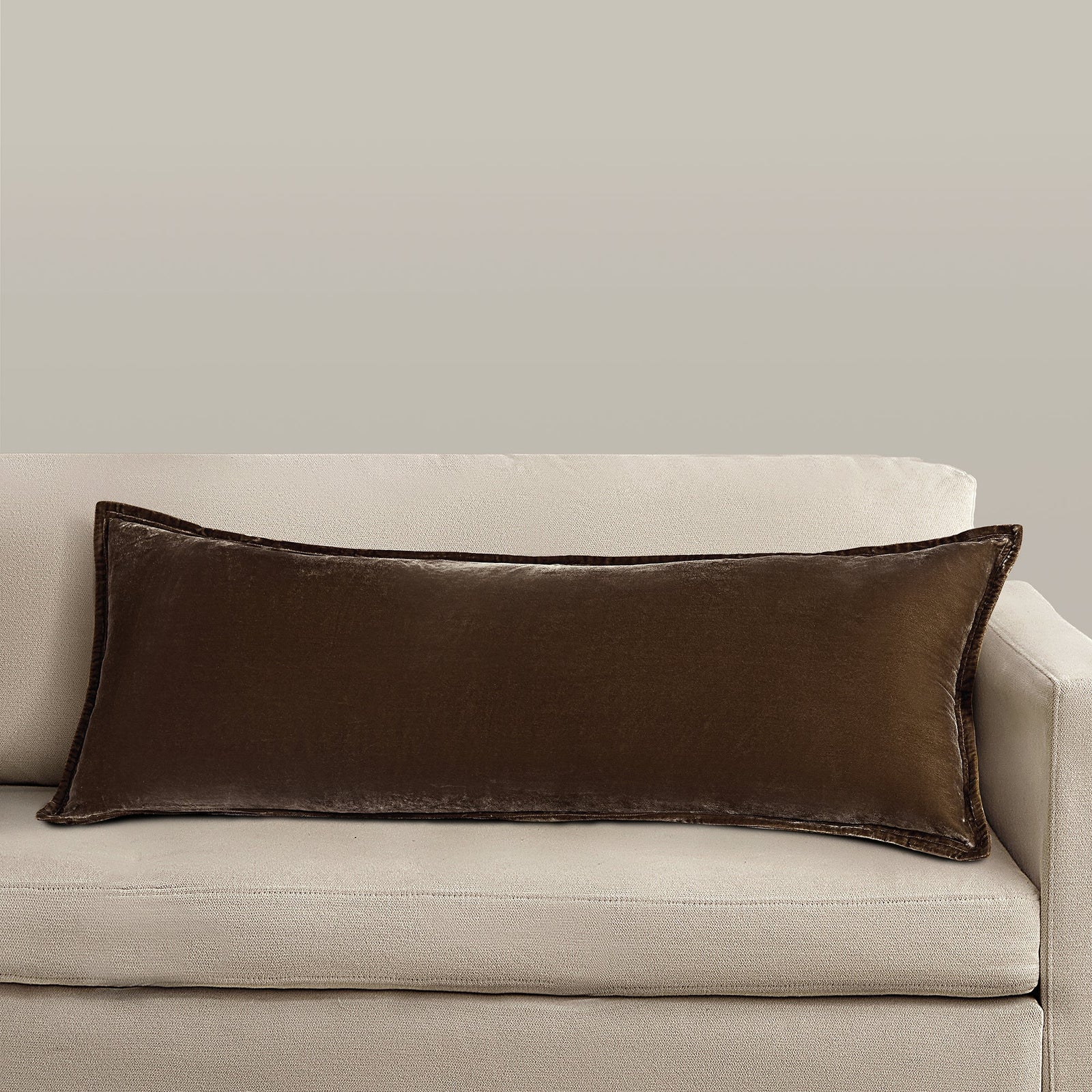 Stella Faux Silk Velvet Long Lumbar Pillow Pillow