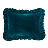 Stella Faux Silk Velvet Ruffled Dutch Euro Pillow Pillow