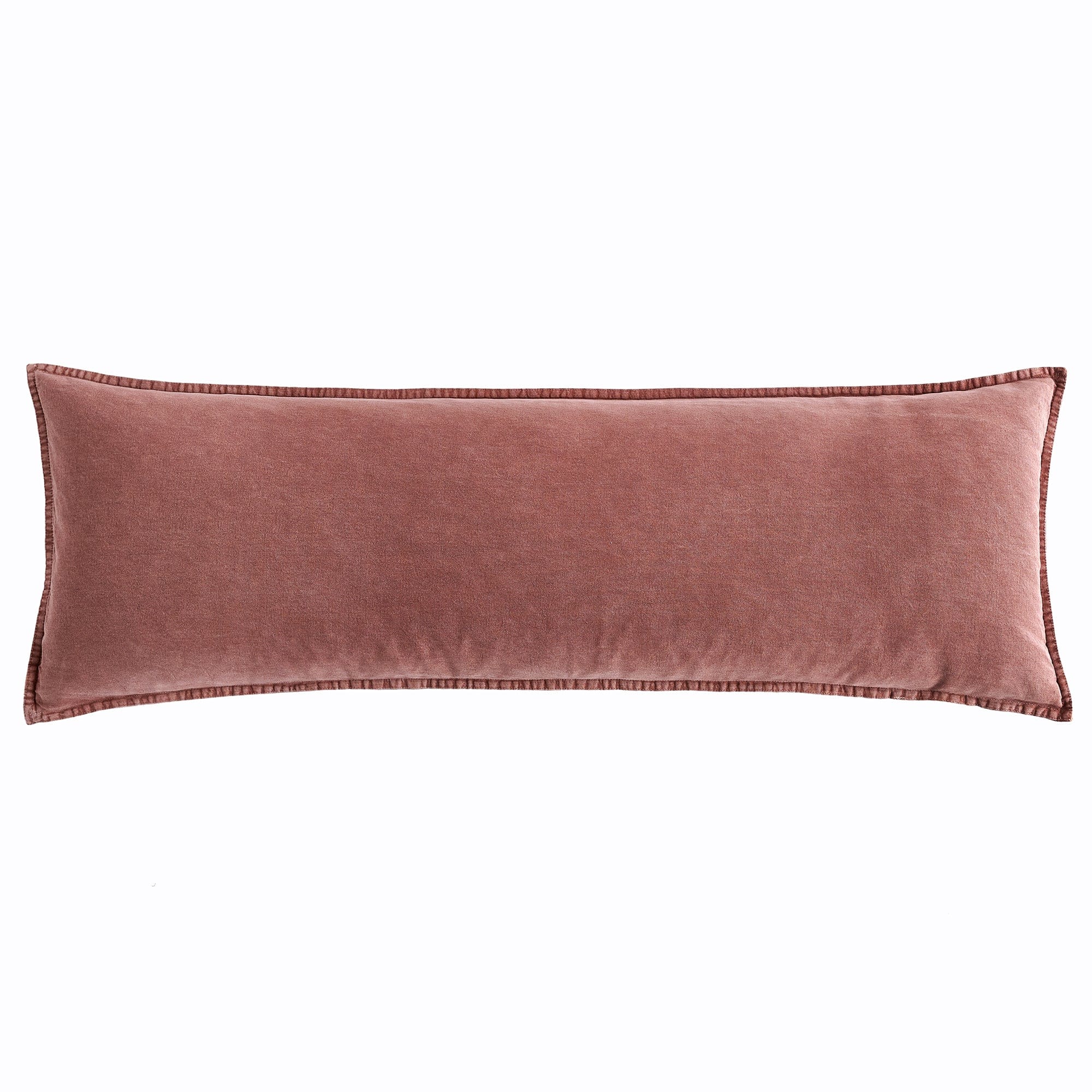 Stonewashed Cotton Canvas Long Lumbar Pillow Pillow