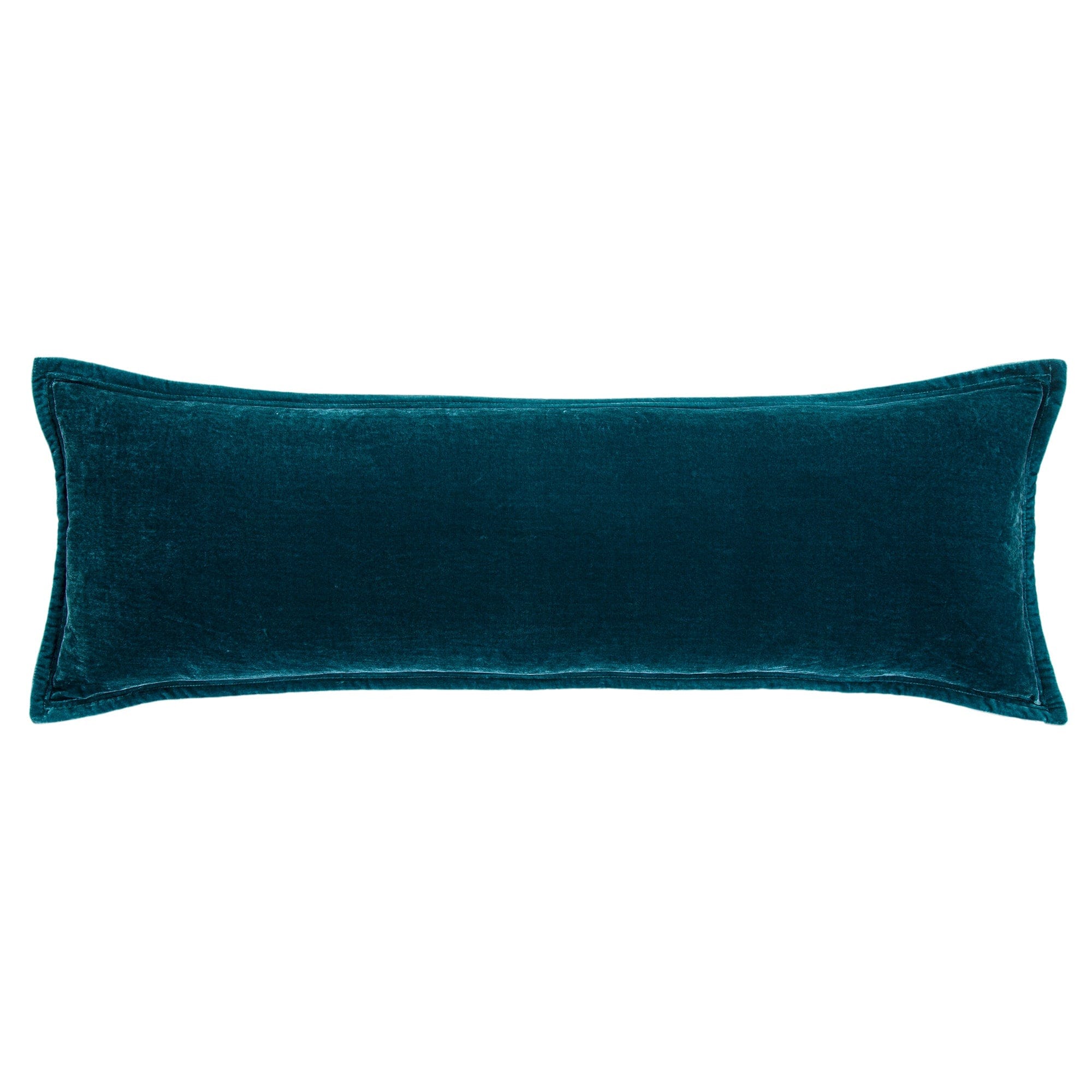 Stella Faux Silk Velvet Long Lumbar Pillow Teal Pillow