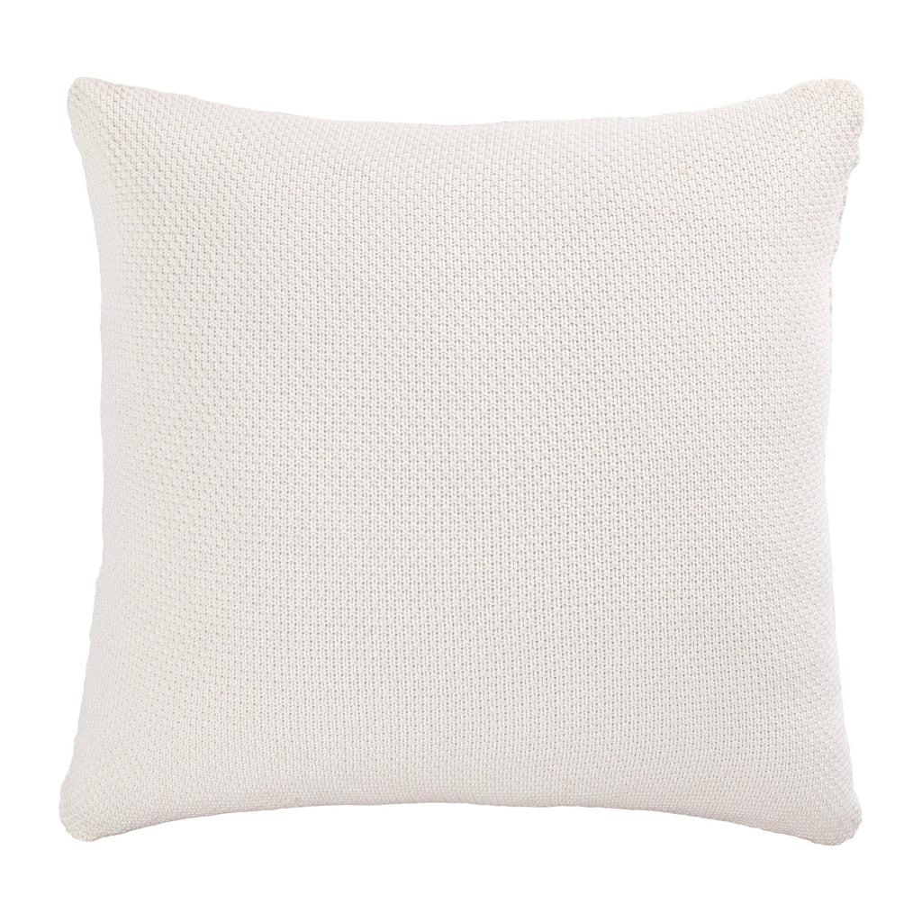 Cotton Knit Euro Pillow Vintage White Pillow
