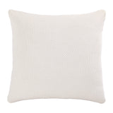 Cotton Knit Euro Pillow Vintage White Pillow