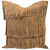 Western Suede Fringed Pillow Pillow