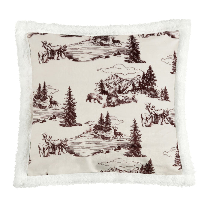 White Pine Campfire Sherpa Pillow Pillow