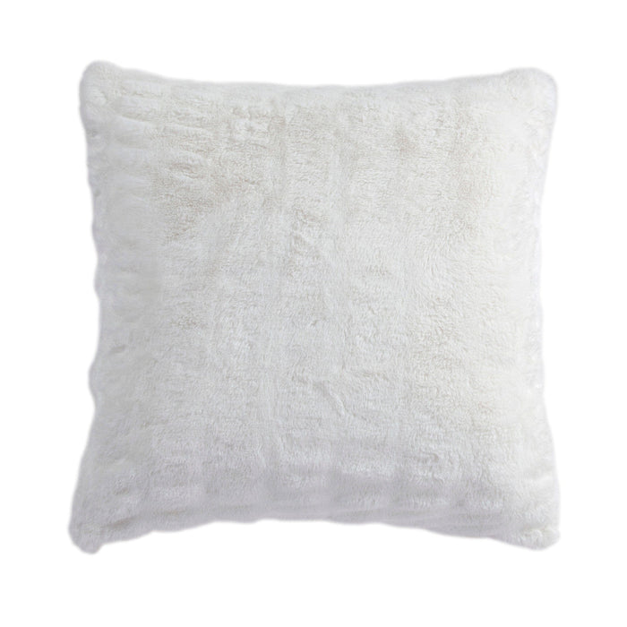 Ruched Rabbit Euro Pillow White Pillow