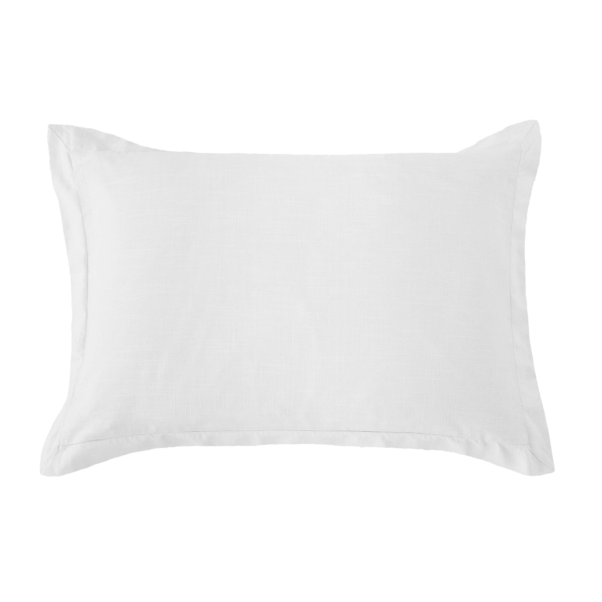 Washed Linen Tailored Dutch Euro Pillow White Pillow