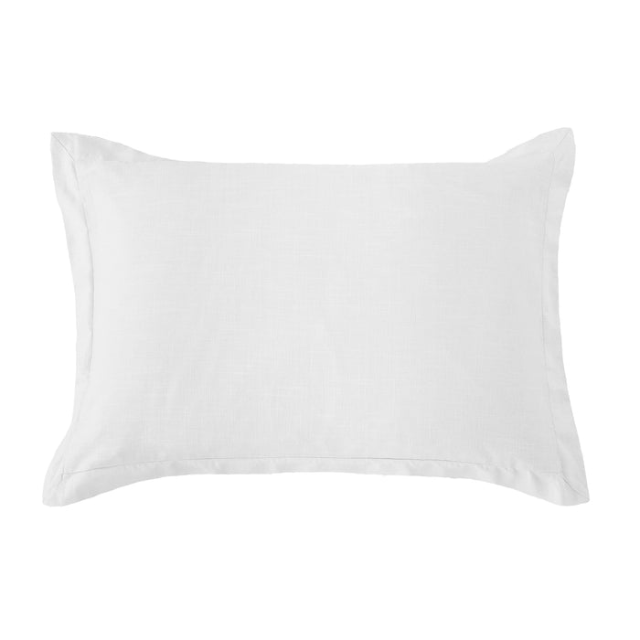 Washed Linen Tailored Dutch Euro Pillow White Pillow