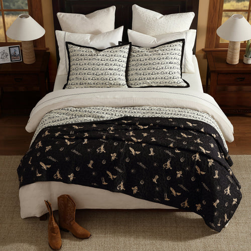 Conversation Reversible Quilt Set Quilt