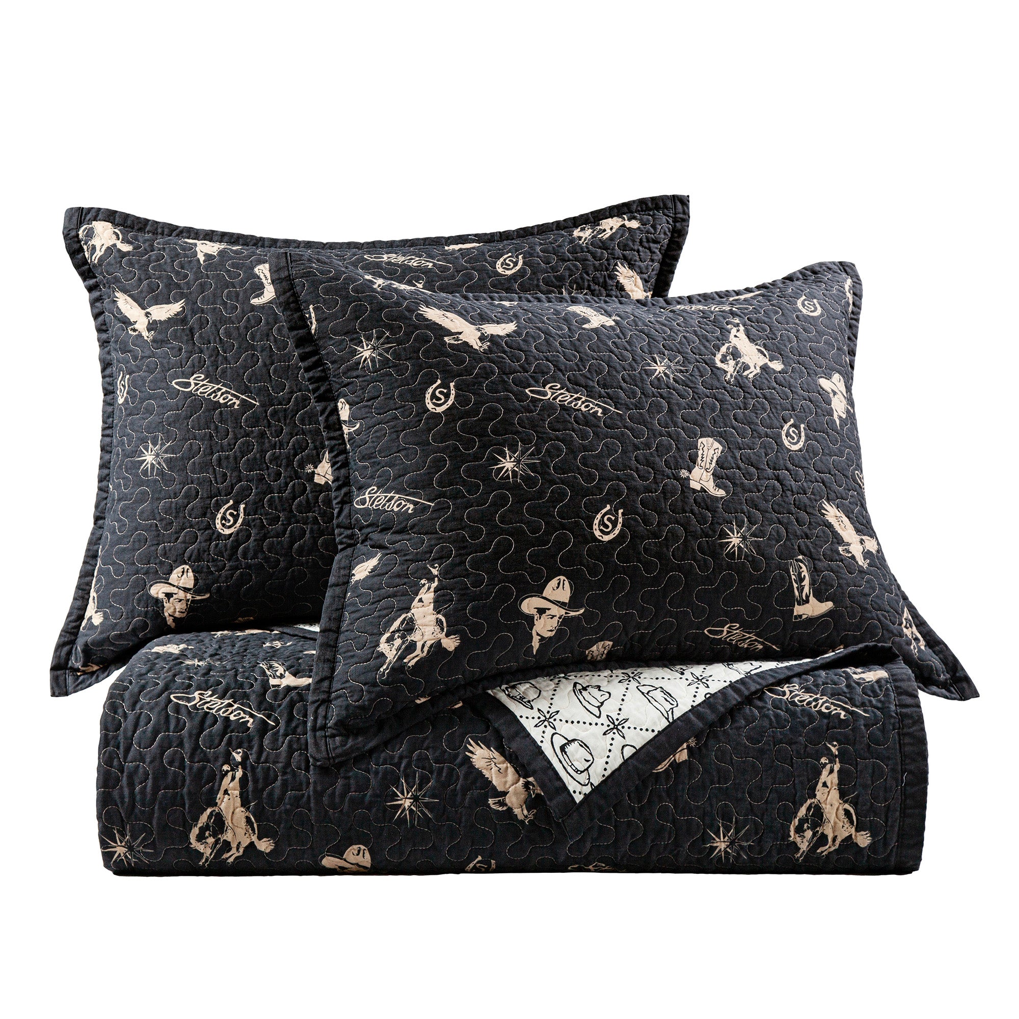 Conversation Reversible Quilt Set Quilt