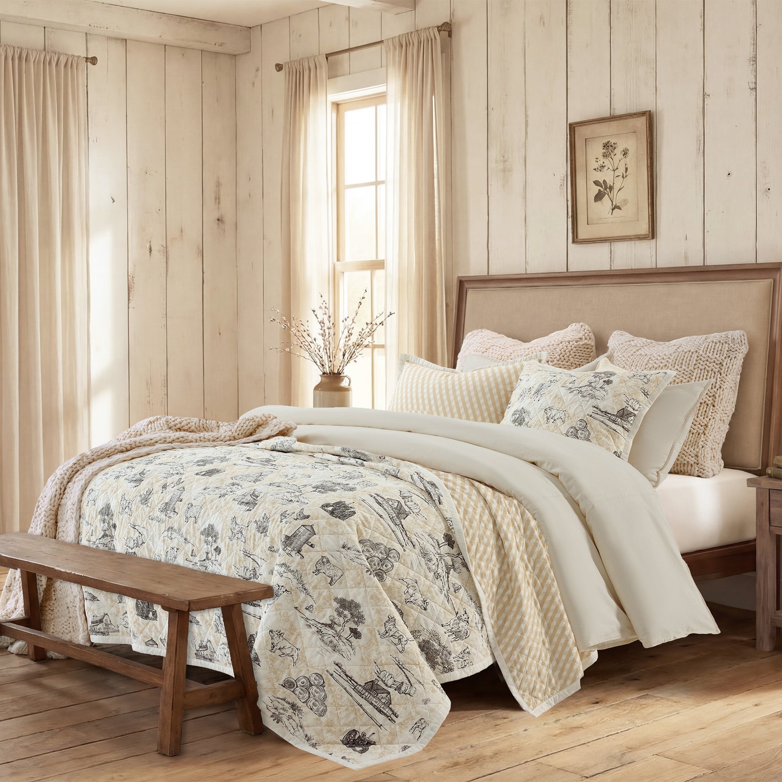 Farm Life Reversible Quilt Set Quilt