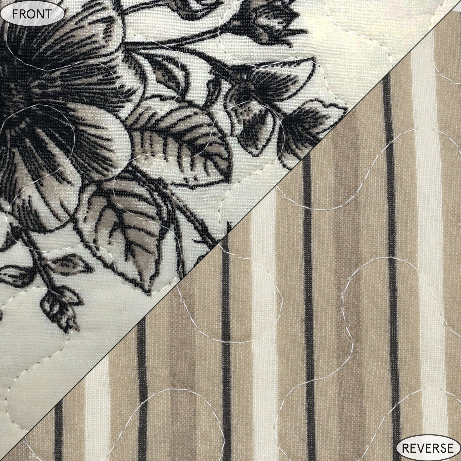 Lyla Floral Print Reversible Quilt Set Quilt