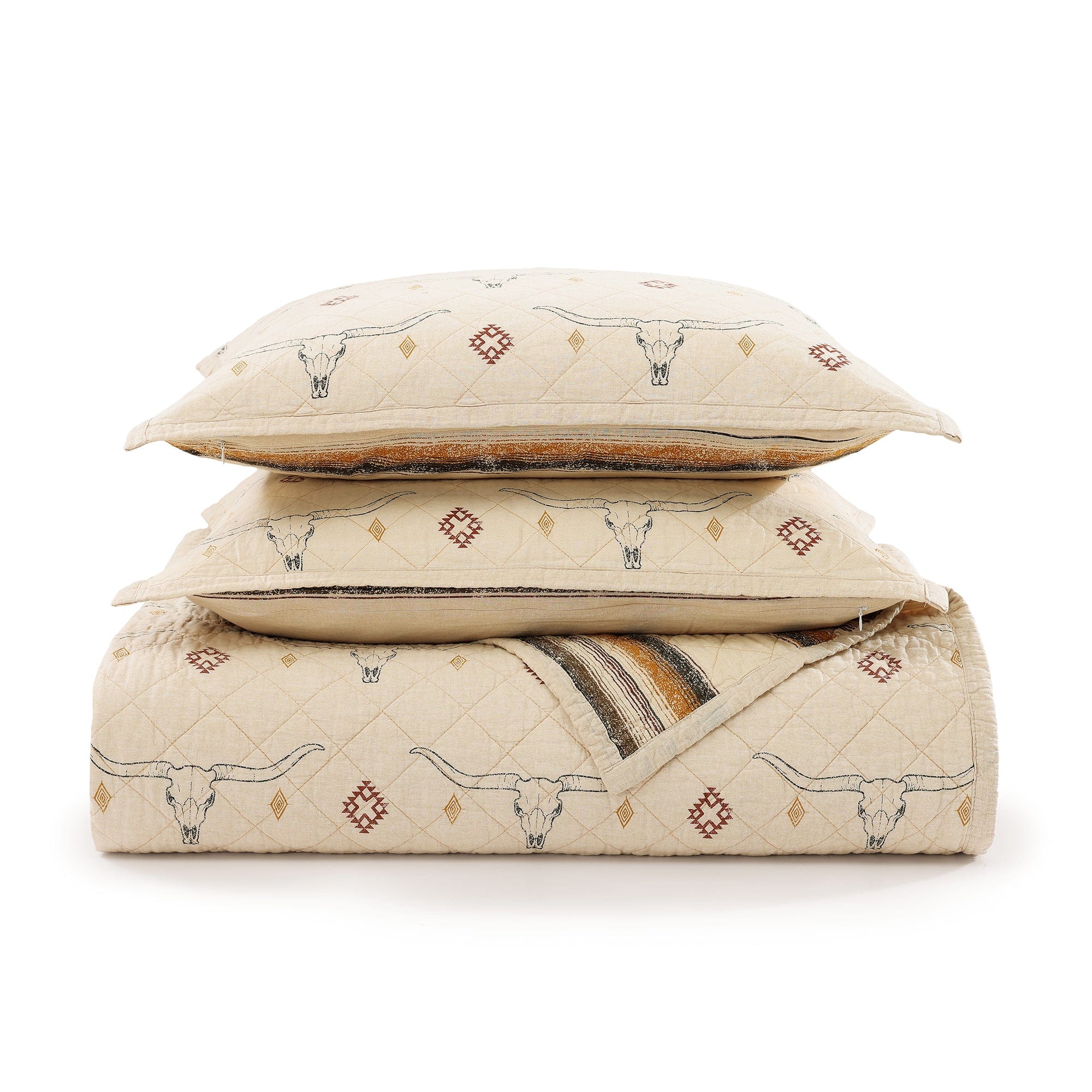 Maverick Longhorns Reversible Quilt Set Quilt
