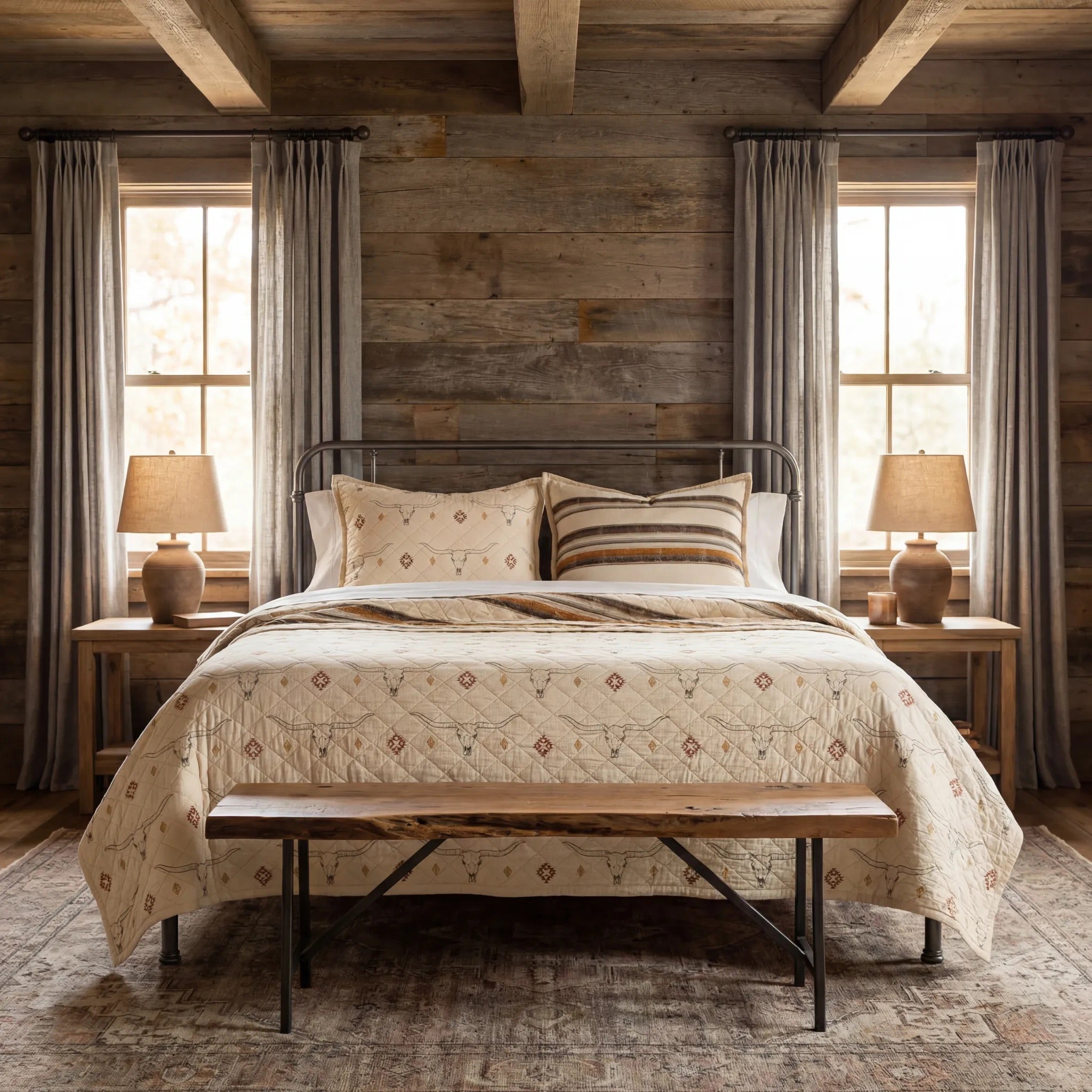 Maverick Longhorns Reversible Quilt Set Quilt