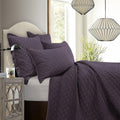 Velvet Diamond Quilt Quilt Set / Full/Queen / Amethyst Quilt