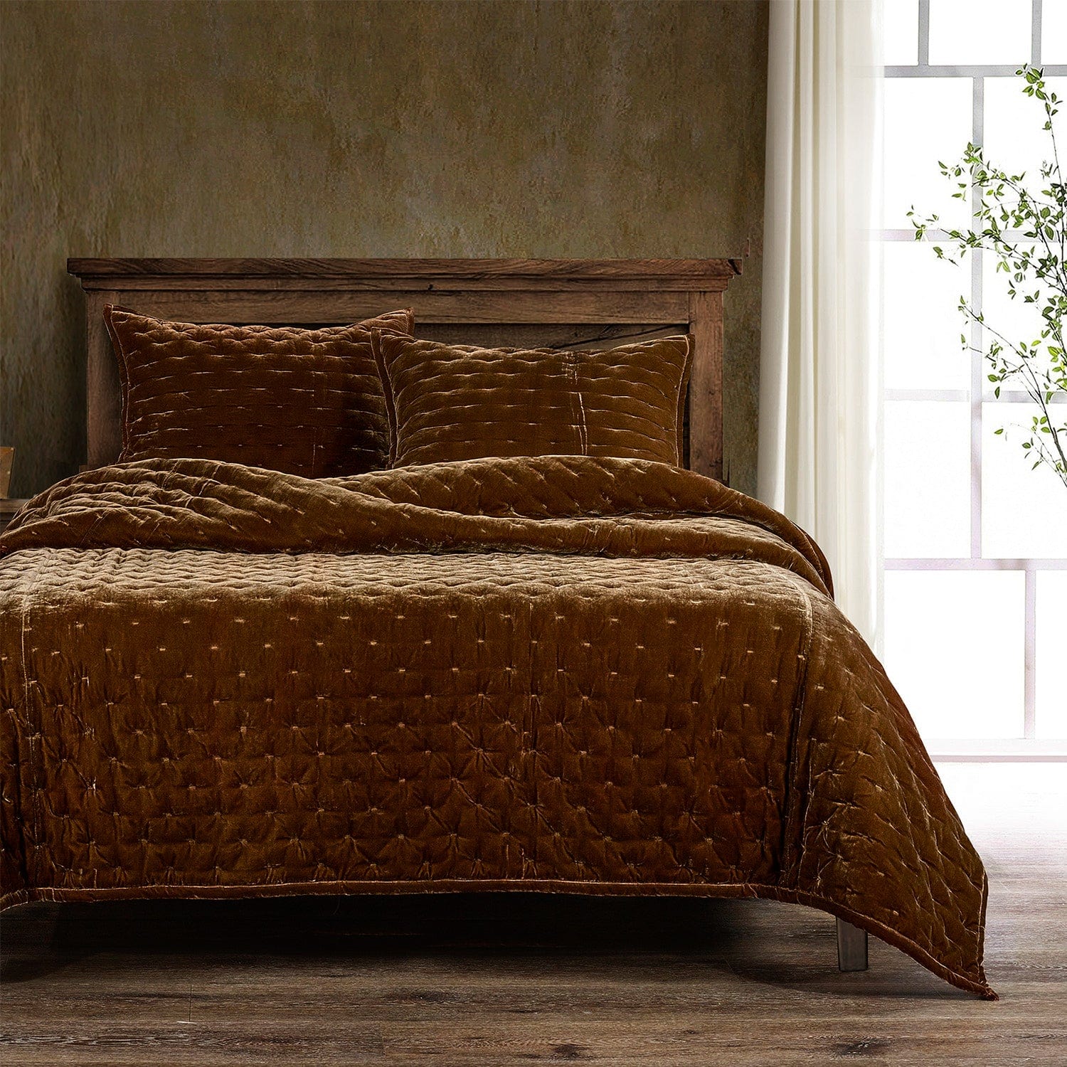 スカート She Tokyo Betty Velvet Quilt 34 Stella Faux Silk Velvet Quilt | Paseo Road by HiEnd Accents