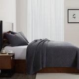 Stonewashed Cotton Gauze Quilt Quilt Set / Twin / Charcoal Quilt