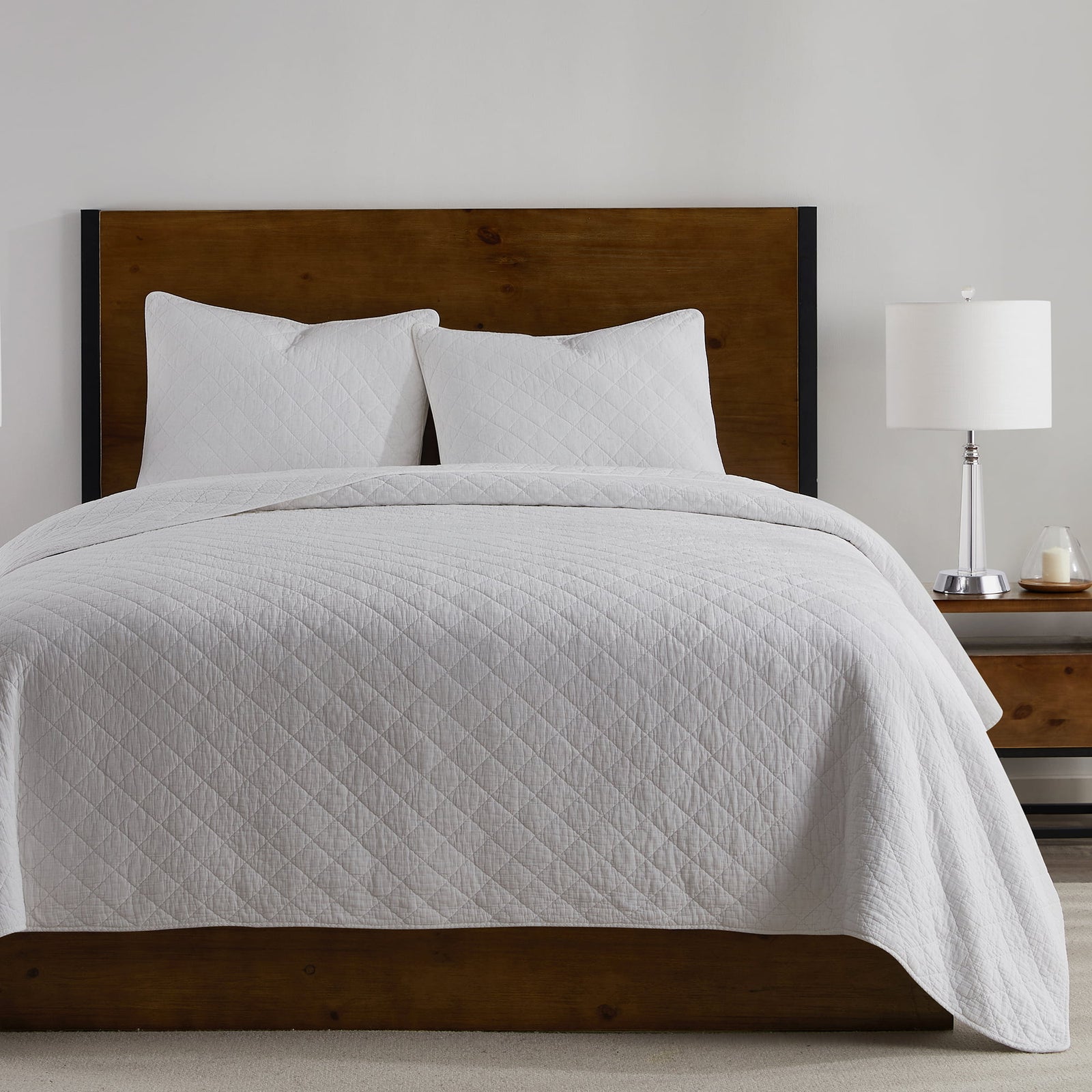 Stonewashed Cotton Gauze Quilt Quilt Set / Twin / Vintage White Quilt