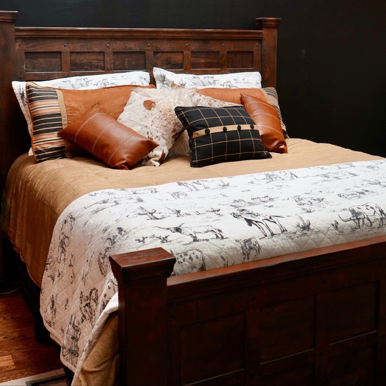 Ranch Life Western Toile Reversible Quilt Set Quilt