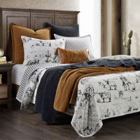 Ranch Life Western Toile Reversible Quilt Set Quilt