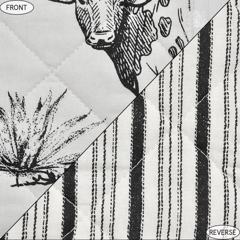 Ranch Life Western Toile Reversible Quilt Set Quilt