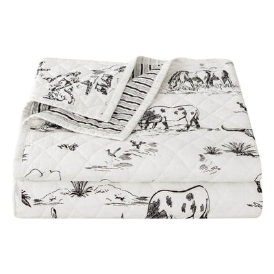 Ranch Life Western Toile Reversible Quilt Set | Paseo Road