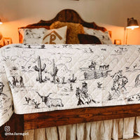 Ranch Life Western Toile Reversible Quilt Set Quilt