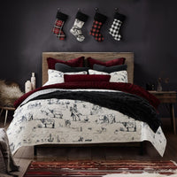 Ranch Life Western Toile Reversible Quilt Set Quilt