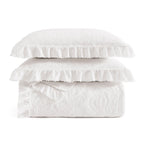 Sadie Stonewashed Paisley Ruffled Quilt Set Quilt