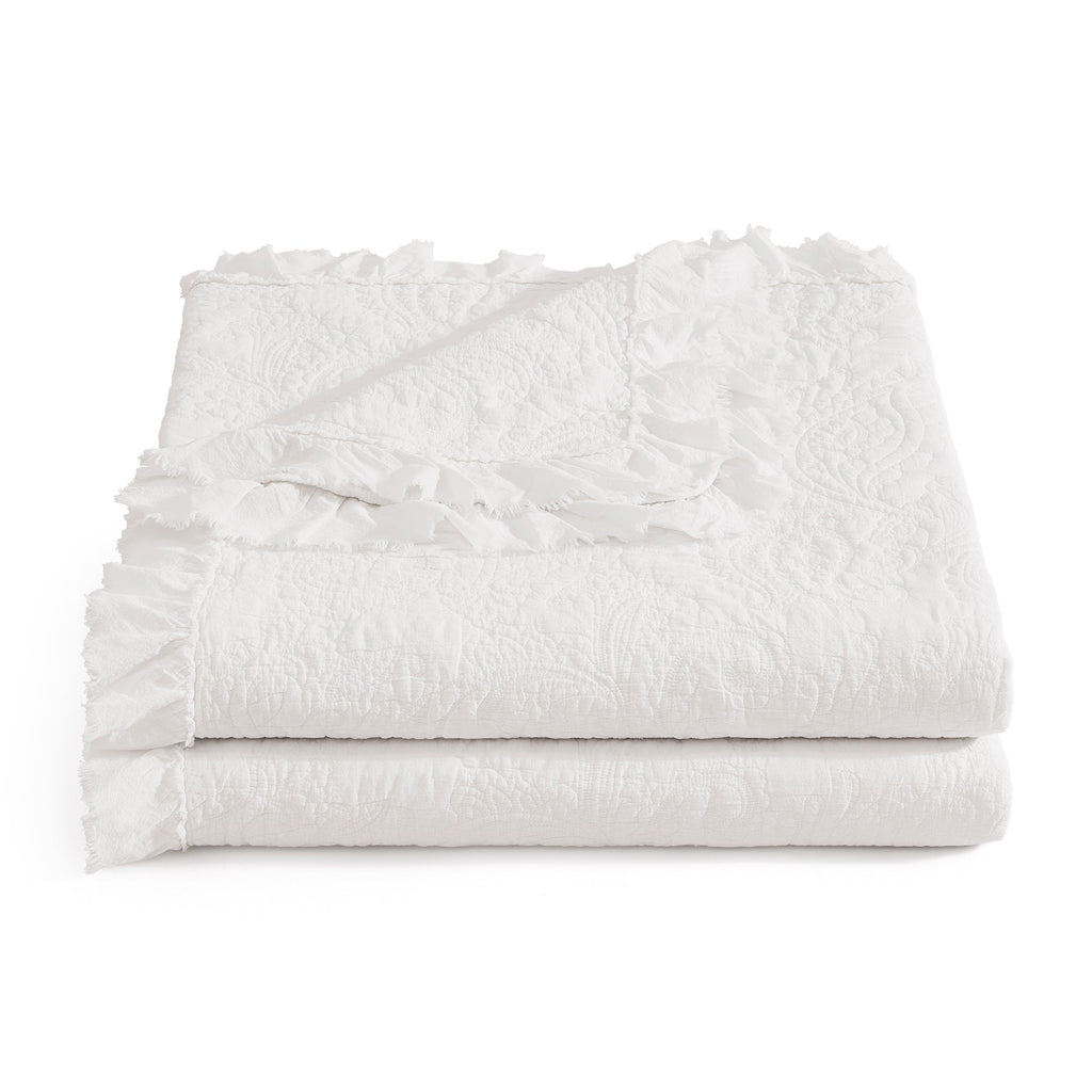 Sadie Stonewashed Paisley Ruffled Quilt Set Quilt