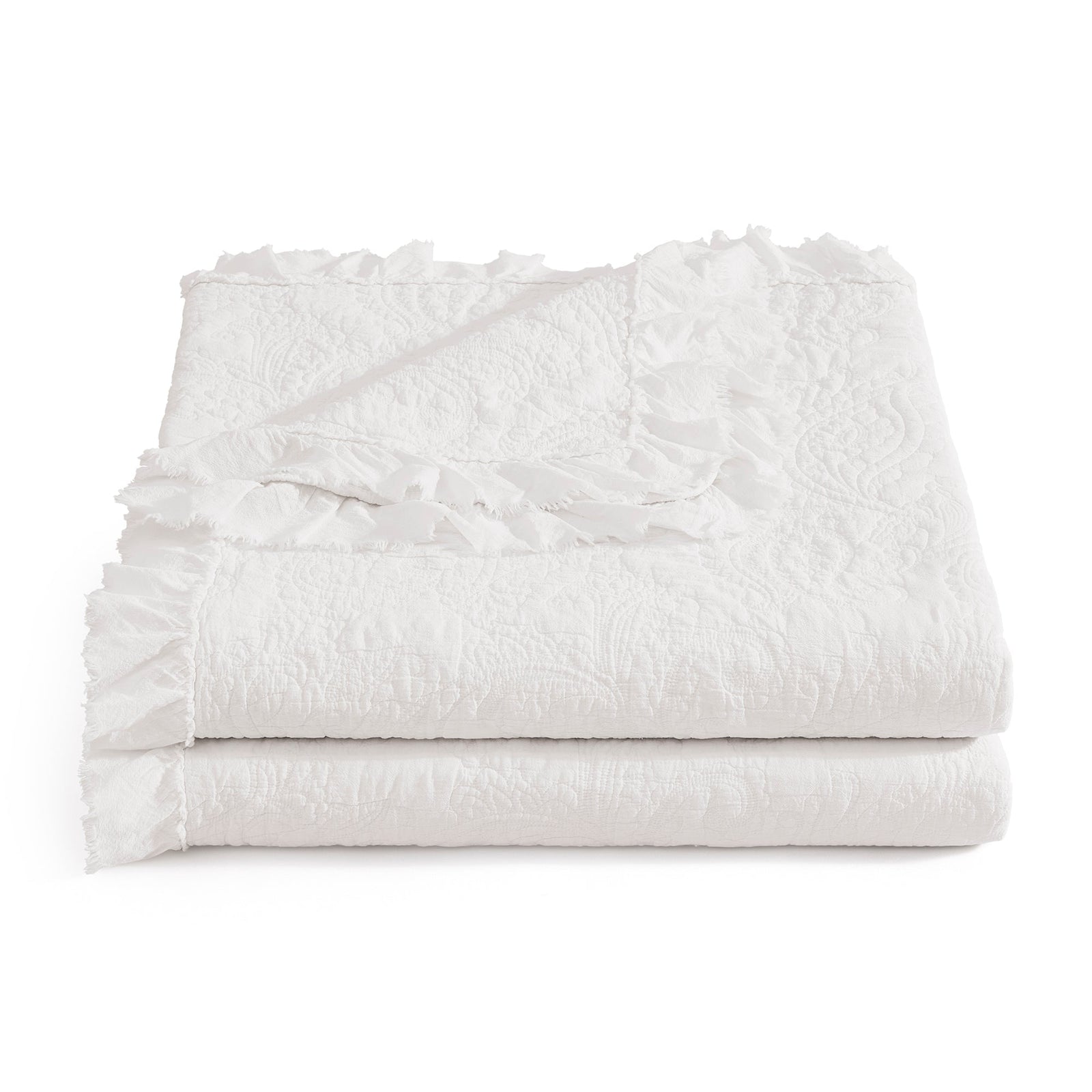 Sadie Stonewashed Paisley Ruffled Quilt Set Quilt