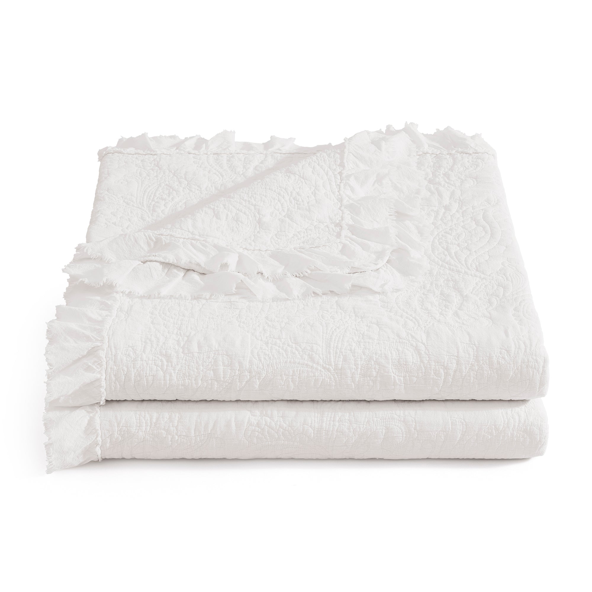 Sadie Stonewashed Paisley Ruffled Quilt Set Quilt