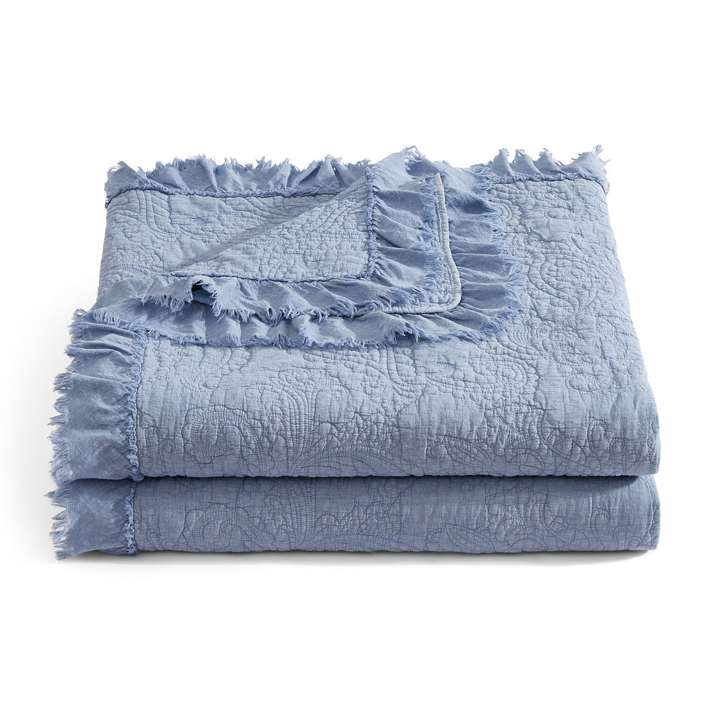 Sadie Stonewashed Paisley Ruffled Quilt Set Quilt